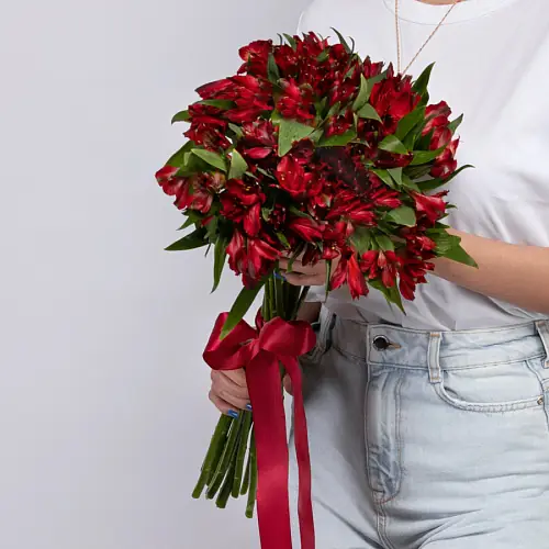 15 Пурпурных Альстромерий