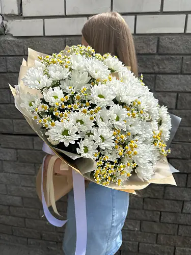 На фото №3 Матрикарии и Хризантема кустовая