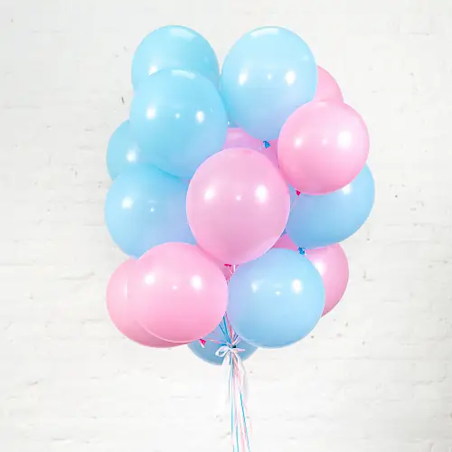 Воздушные шары Розовый/Голубой, 21 шт