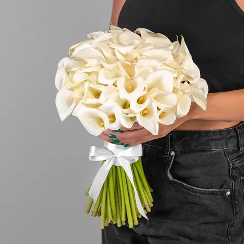  51 снежная Калла под ленту 