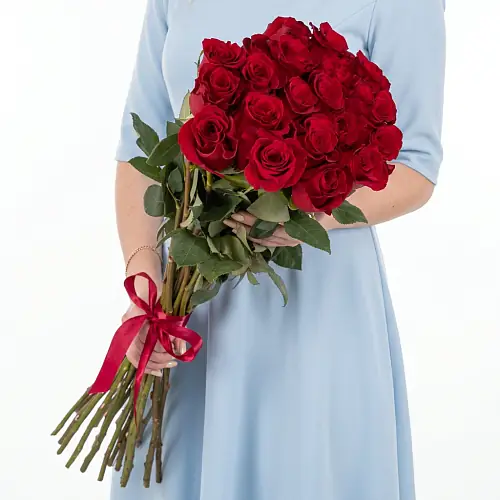 Красные розы 15 шт