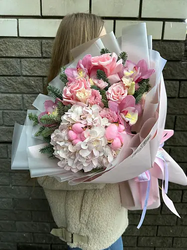 На фото №4 Букет розовое наслаждение