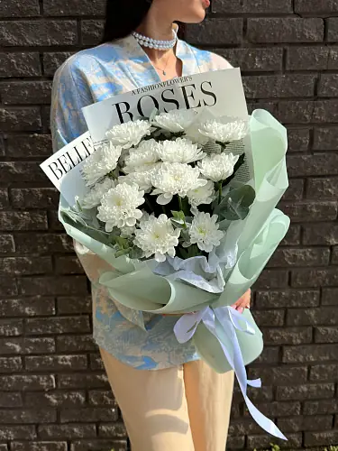 На фото №3 3 Кустовые хризантемы в упаковке