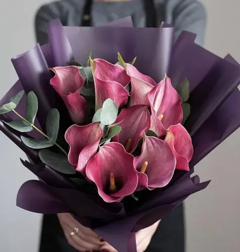 Букет "9 Розовых Калл"