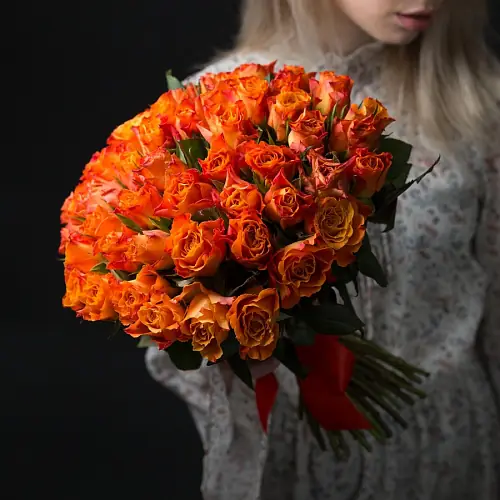 55 Оранжевых Роз